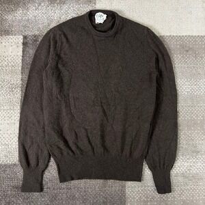 Vintage Softwear 100% Cashmere Sweater Mens Medium Brown Crewneck Made in Italy
